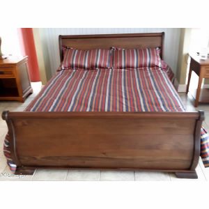 French Sleigh Bed In Solid Mahogany by Mkwaju Furniture Makers Nairobi